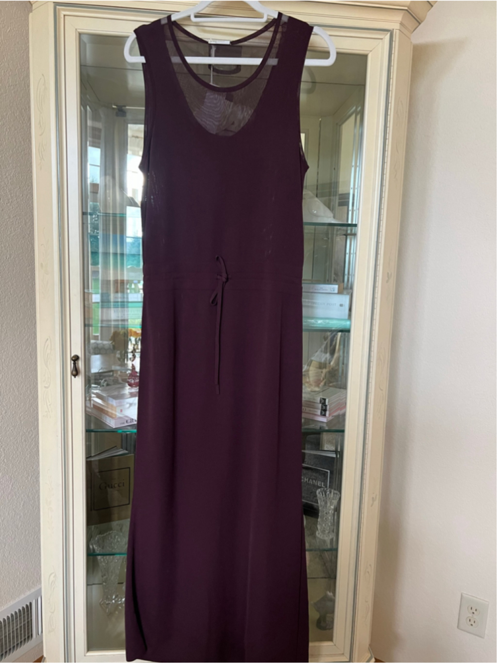Akris Punto Burgundy Maxi Dress Size 8 NWT - Picture 3 of 9
